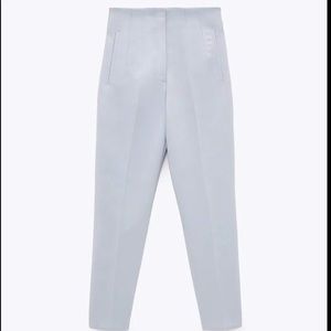 Zara High Waist Trousers in Sky Blue